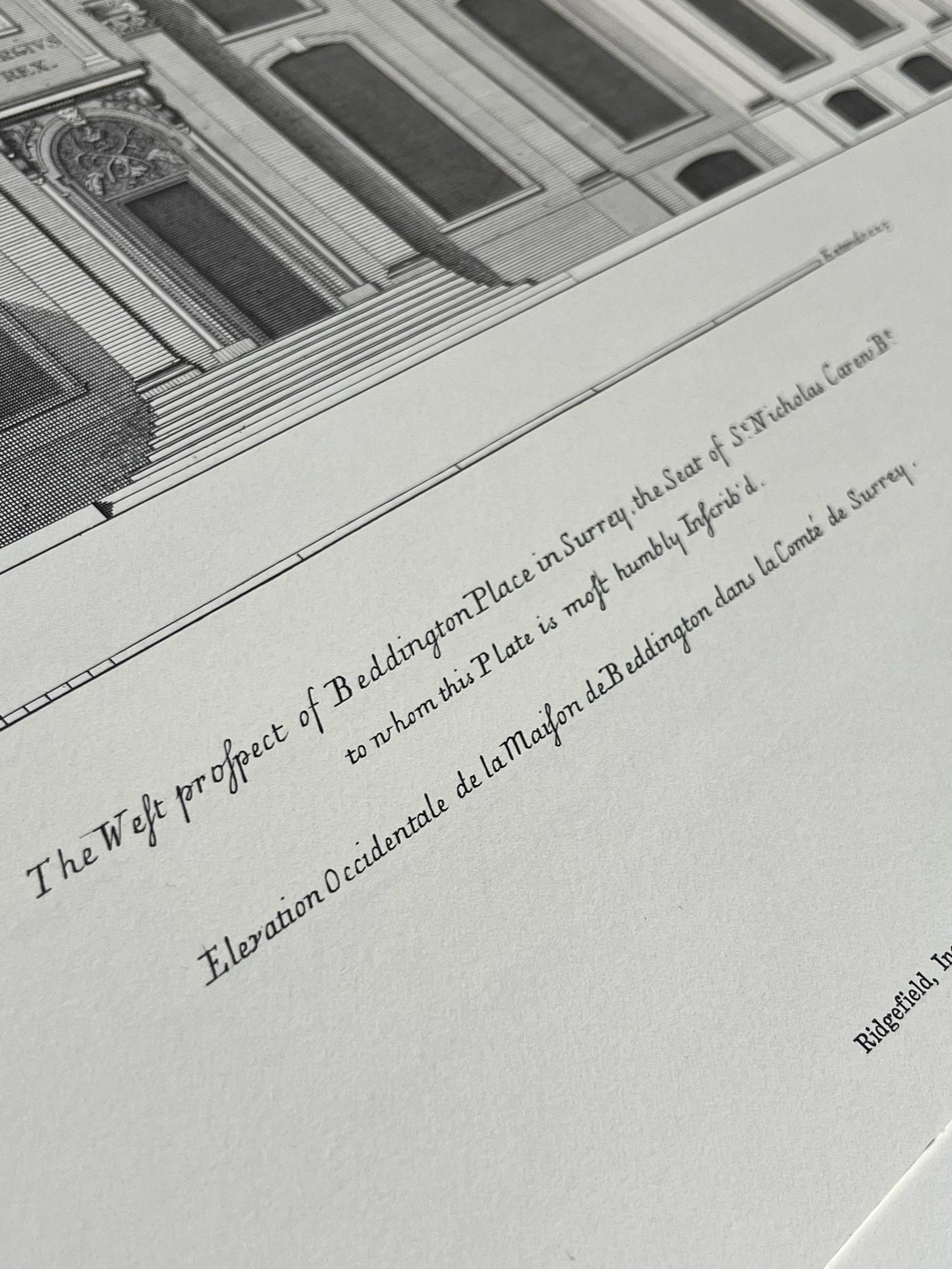 "The West Prospect of Beddington Place in Surrey from Vitruvius Britannicus"