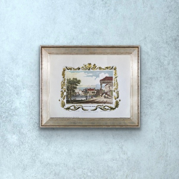 “Hampton Court Bridge” Art Print on Laid Paper, William Tombleson