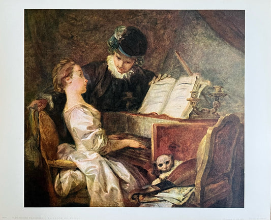 “La Lecon de Musique” Art Print, Jean-Honore Fragonard