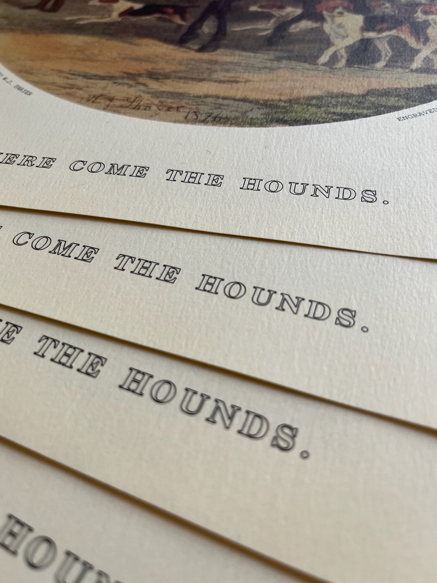 "Here Come the Hounds" Art Print