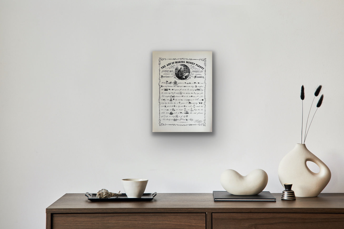 "The Art of Making Money Plenty" Art Rebus Print
