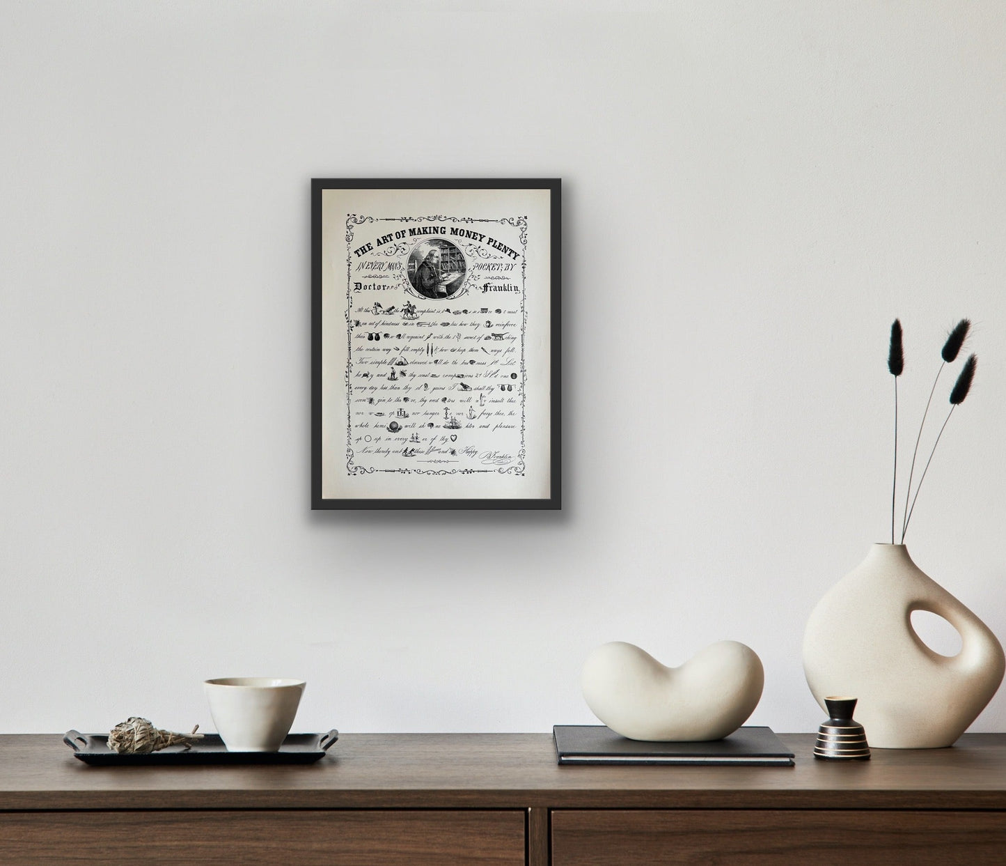 "The Art of Making Money Plenty" Art Rebus Print