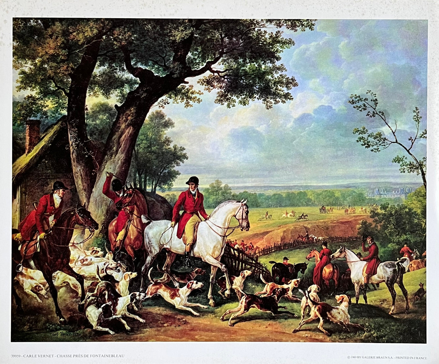 Chasse Pres de Fountainbleau, Art Print, Carle Vernet