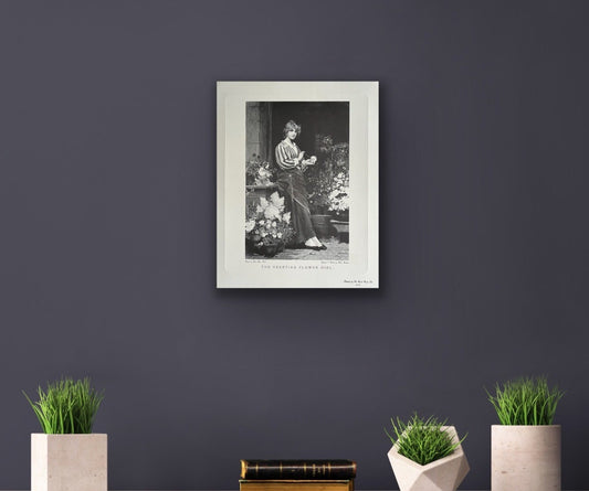 "The Venetian Flower Girl" Vintage Engraving by Luke Fildes