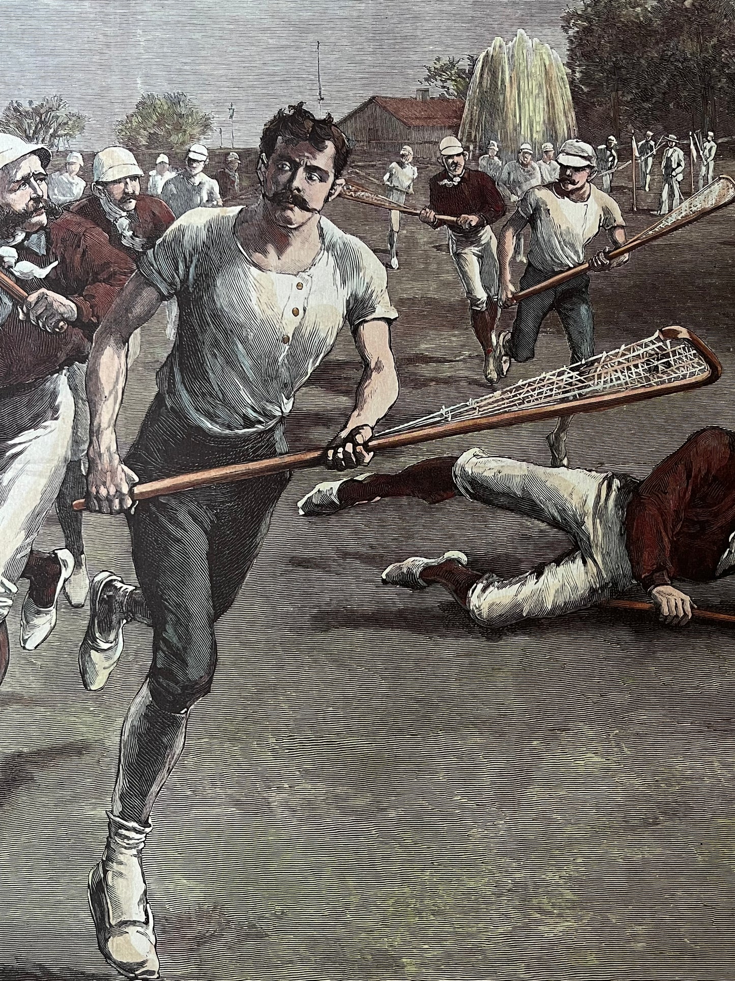 Lacrosse "Hard Pressed" Art Print