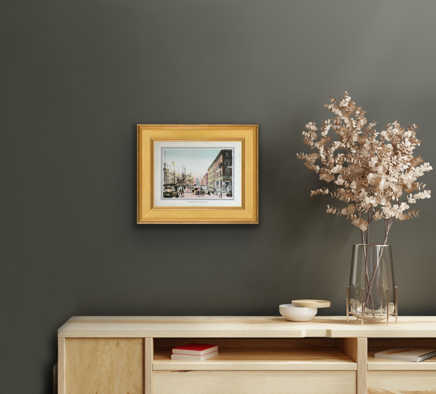 South Street from Maiden Lane Small Antique Art Print