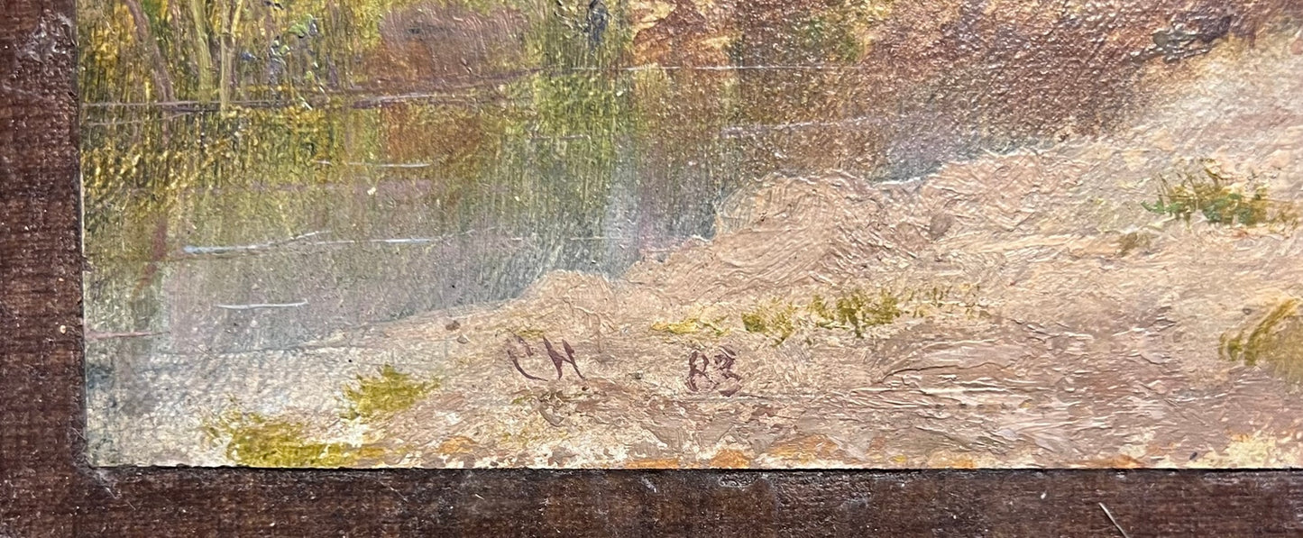 Landscape Oil Painting, Unnamed, 1883