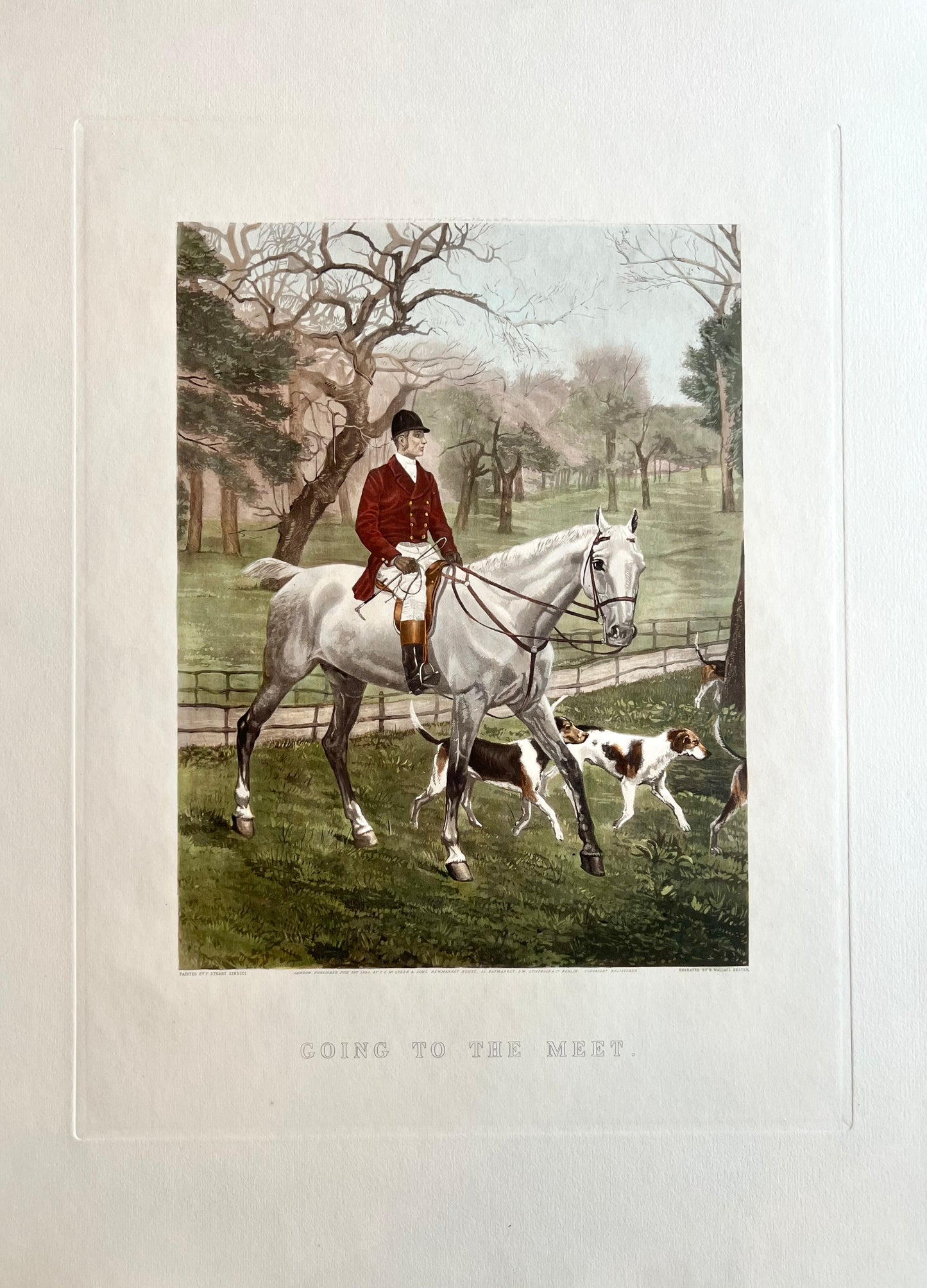 Going to the Meet, Early 20th Century Engraving after F. Stuart Sindici
