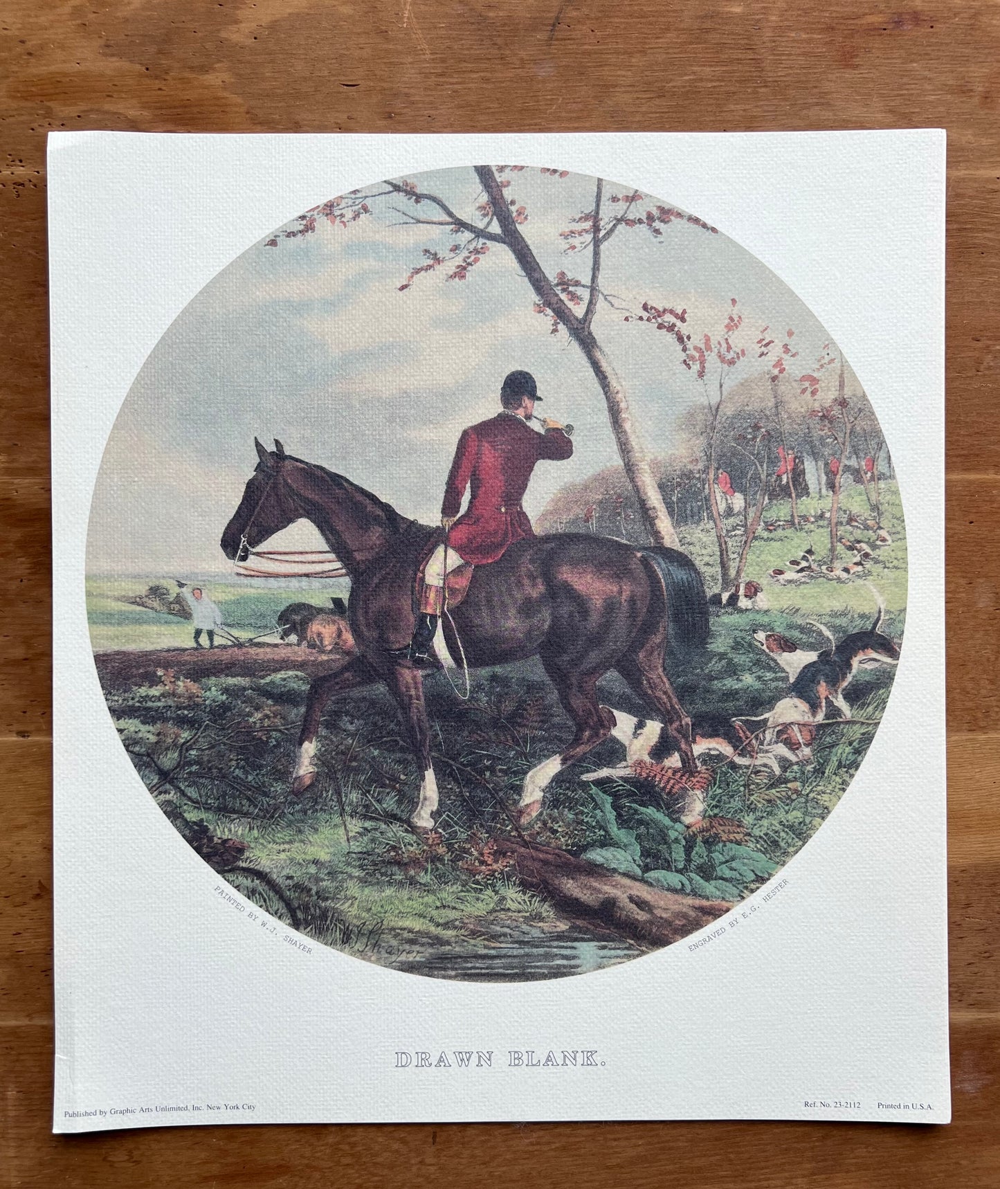 "Drawn Blank" 20th century print by E.G. Hester after W.J. Shayer