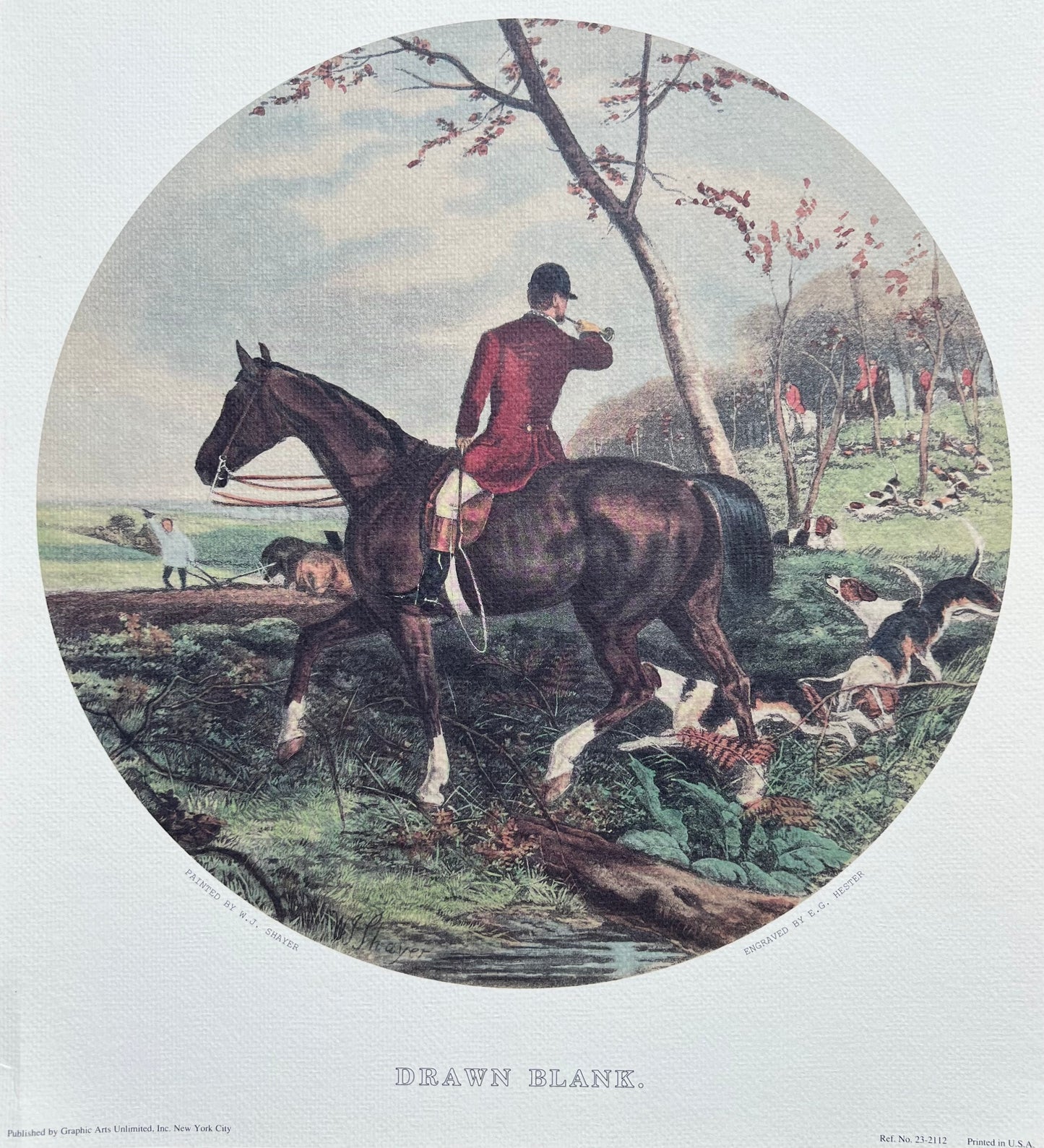 "Drawn Blank" 20th century print by E.G. Hester after W.J. Shayer