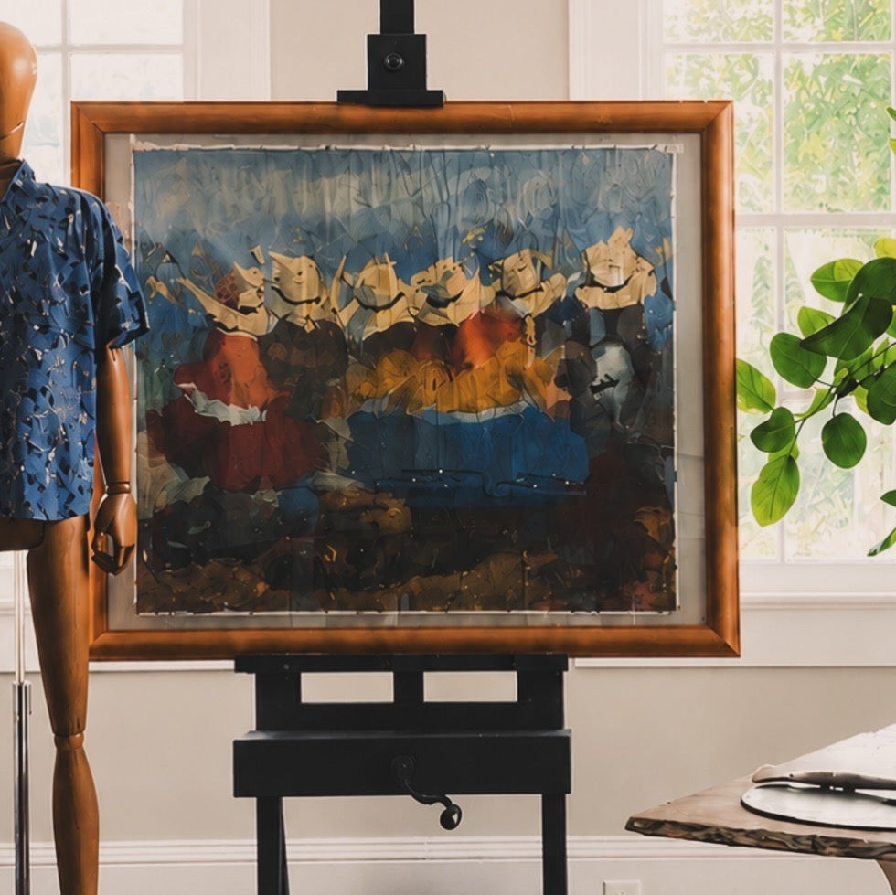 Original oil painting on canvas by Mezarina.