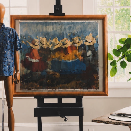 Original oil painting on canvas by Mezarina.