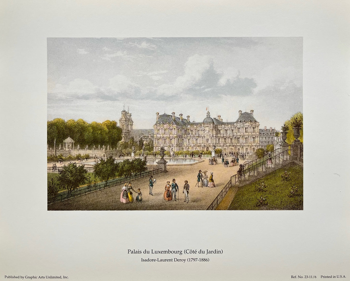 "Palais du Luxembourg" Art Print, Isadore-Laurent Deroy