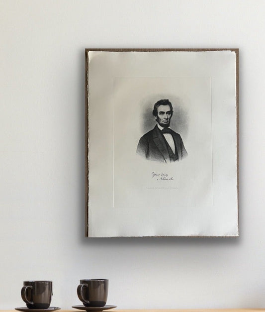 "Yours truly A. Lincoln" Engraving Art Prints