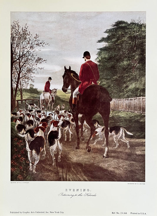 "Evening Returning to the Kennels" Art Print