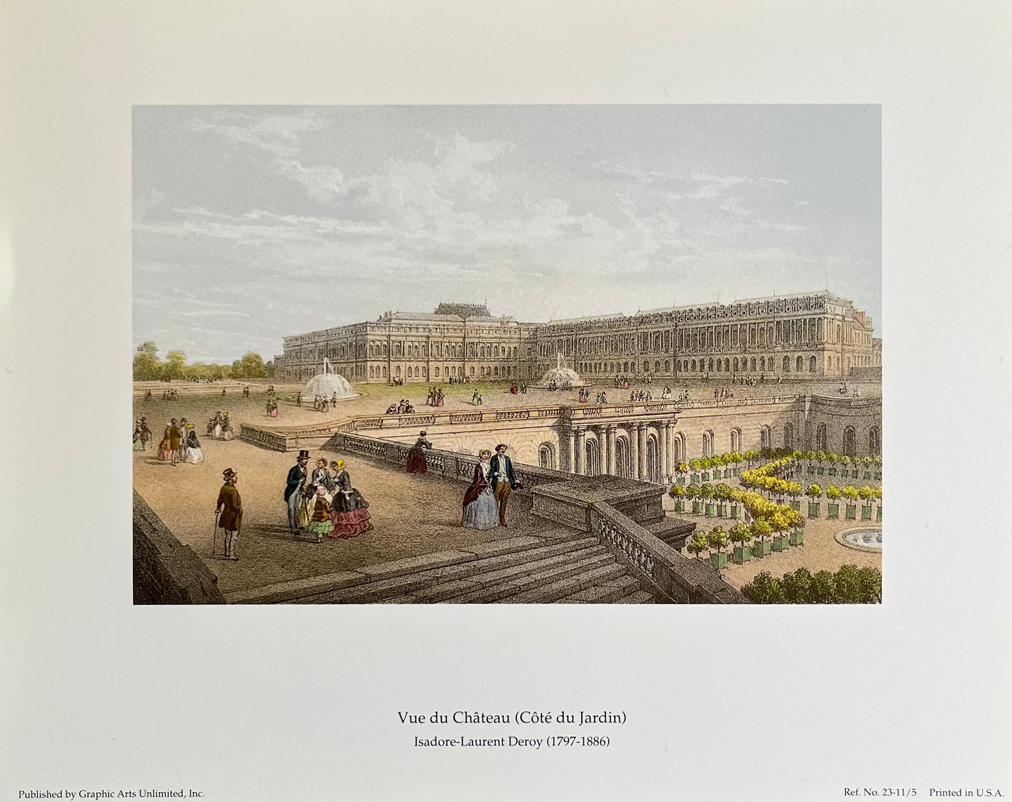 Vue du Chateau (Cote du Jardin) Small Art Print