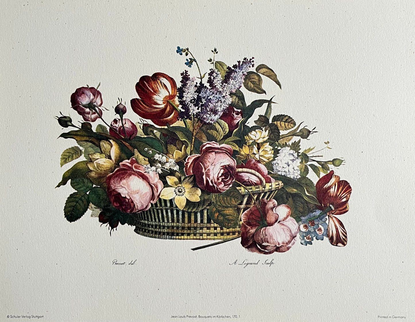 Bouquets im Korbchen, 170, Art Print, Jean-Louis Prevost