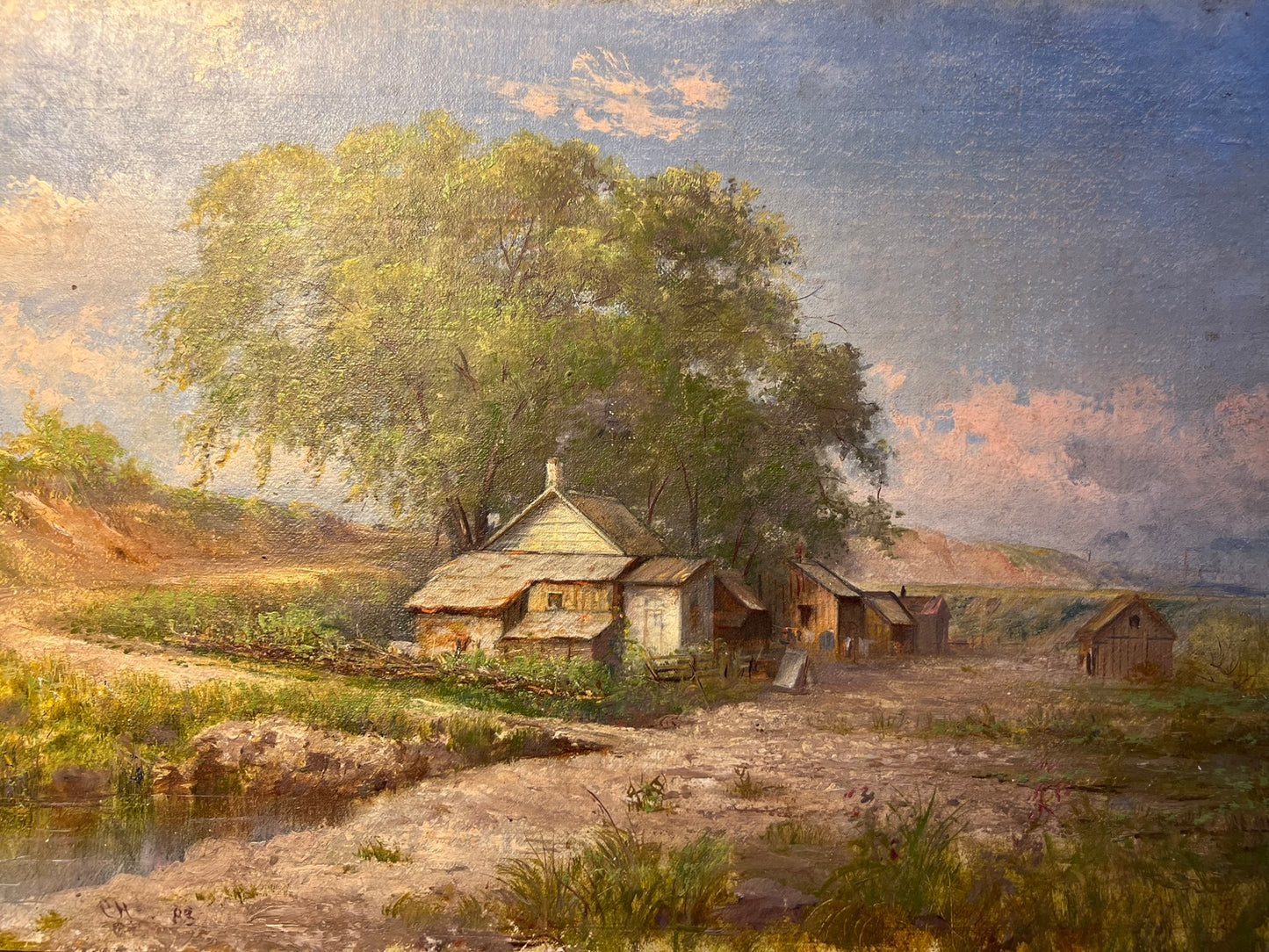 Landscape Oil Painting, Unnamed, 1883