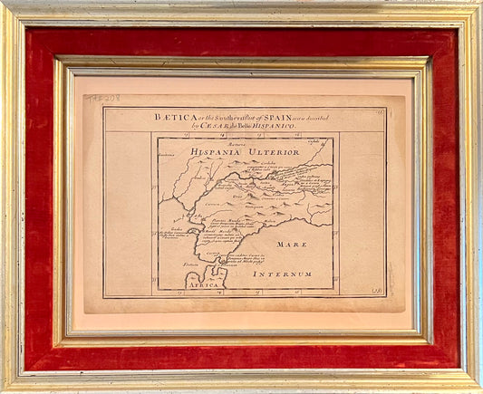 Framed Antique Map of Spain